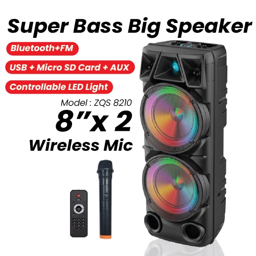 ZQS-8210 BTS Wireless Bluetooth Portable Speaker / Super Bass ...
