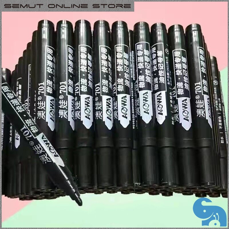【记号笔】Marker Permanent Marker Pen 701 Write Bullet Point/记号笔黑色油性大容量速干不可擦 ...