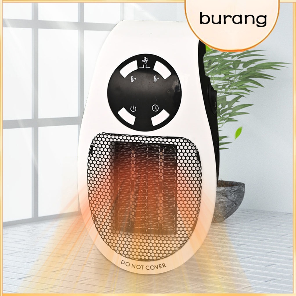 US Plug Electric Socket Mini Bedroom Space Heater Adjustable Air Warmer