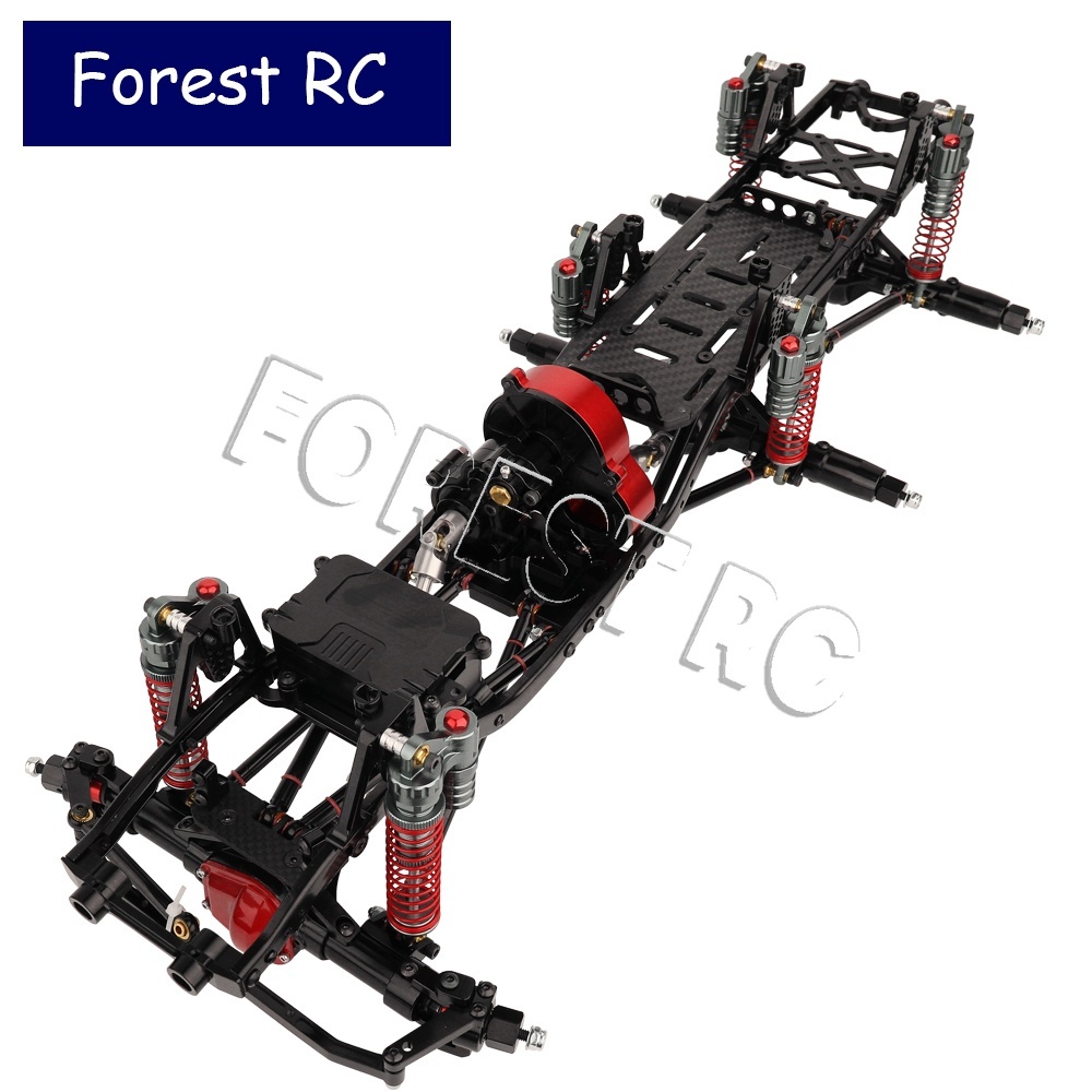 Aluminum Alloy Metal 6x6 RC Car Chassis Frame with Front Middle Rear