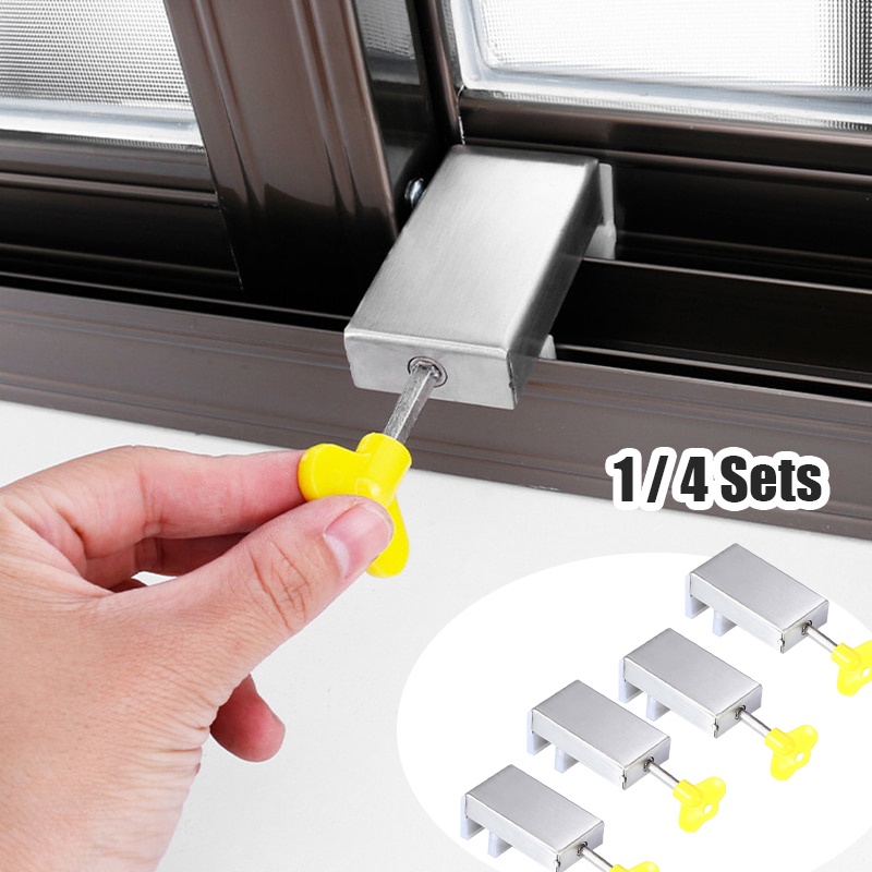{Inexpensive Door Window Lock Stopper Adjustable Security Window Door