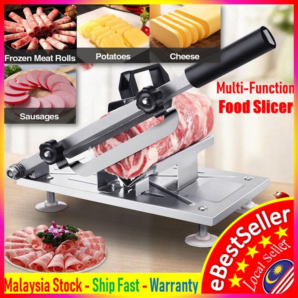 Stainless Steel Meat Slicer Manual Adjustable Freeze Meat Cutting ...