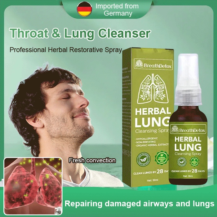 100 Authentic Breath Detox Herbal Lung Cleansing Spray Natural Herbal