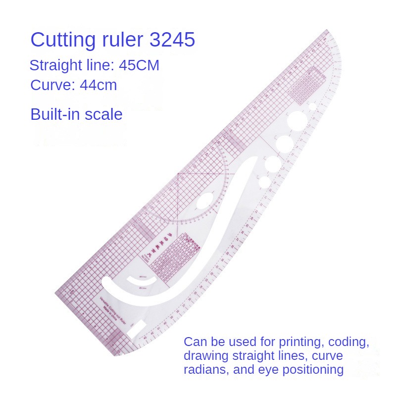 3245 Plastic Transparent French Curve Ruler SplIne Sewing Patchwork ...