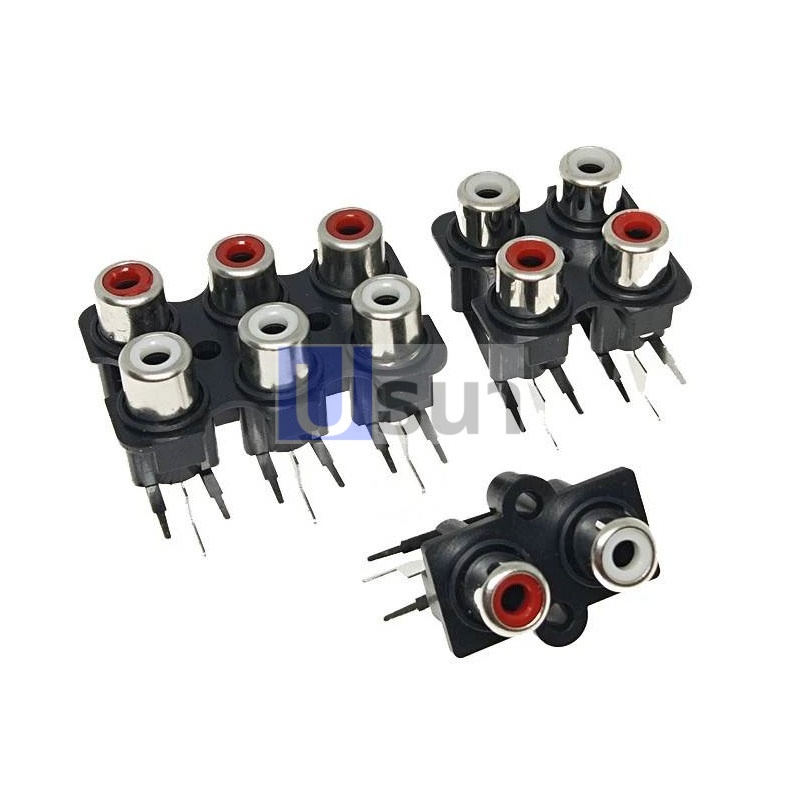 Audio Socket RCA Stereo Video AV Connector 2 Channels 4 6 RCA-XH (1 ...