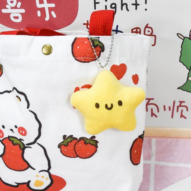 Cute Star Keychain Cute Keyring with Smiling Expressions Soft Handbag ...