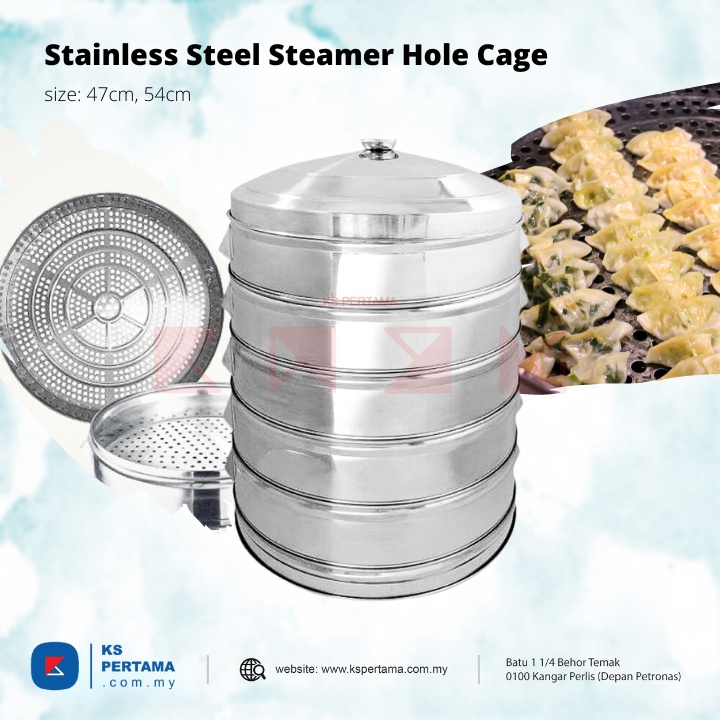 Stainless Steel Dim Sum Steam Cooker (Hole Shape Cage) | Shopee Malaysia