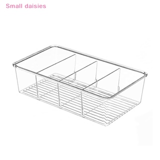 2pcs Small Size Freezer Storage Boxes With Grid Dividers