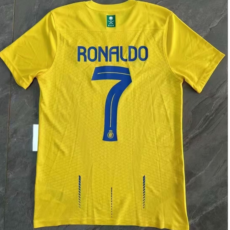 2023/24 Saudi Arabia Al Nasr Riad Ronaldo Football Shirt Home Yellow ...