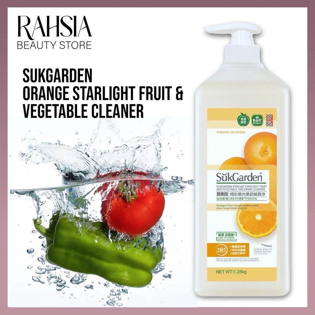 SukGarden Orange Food Grade Dishwashing Liquid Fruits & Vegetable Wash