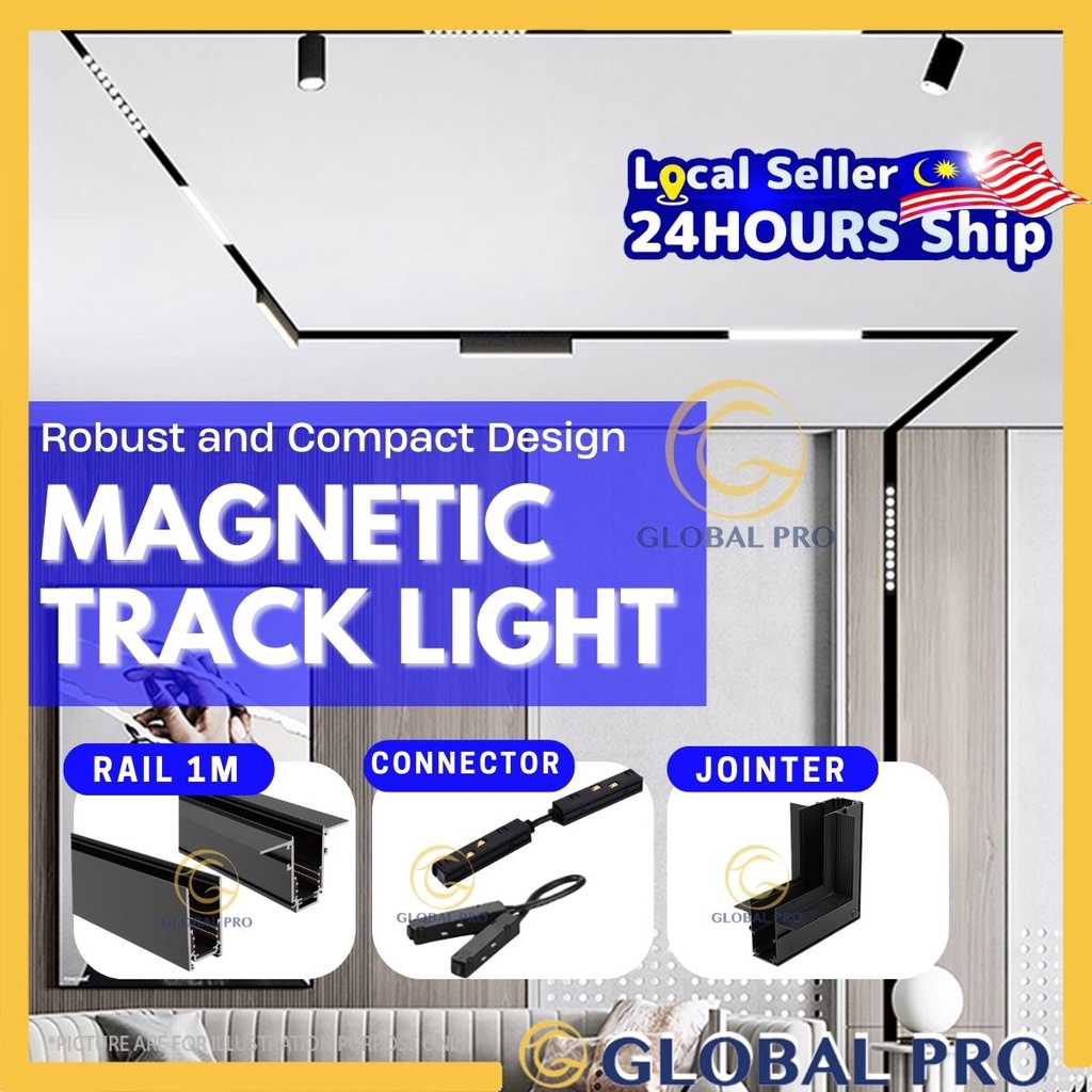 MAGNETIC Track Light System Recessed Magnetic Track Lighting Linear LED ...