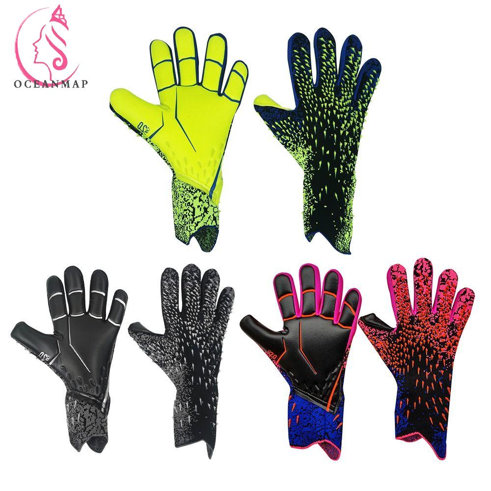 OCEANMAP 1 Pair Goalkeeper Gloves, Cushioning Rubber Kids Goalie Gloves