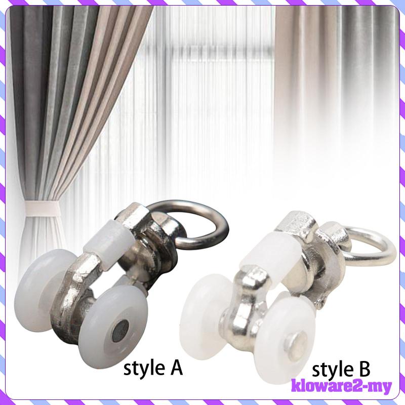 [KlowareafMY] 10 Pieces Curtain Rail Track Pulley Curtain Track Gliders