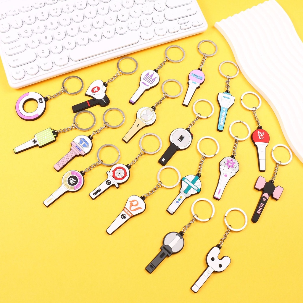 Kpop Idol Stray Kids Twice Enhypen Txt Lightstick Keychians Soft rubber ...