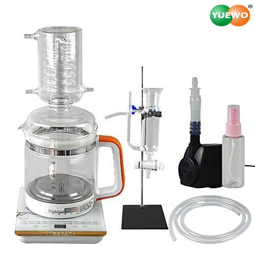 220V Glass Distiller Essential Oil Extraction Pure Dew Moonlight Still