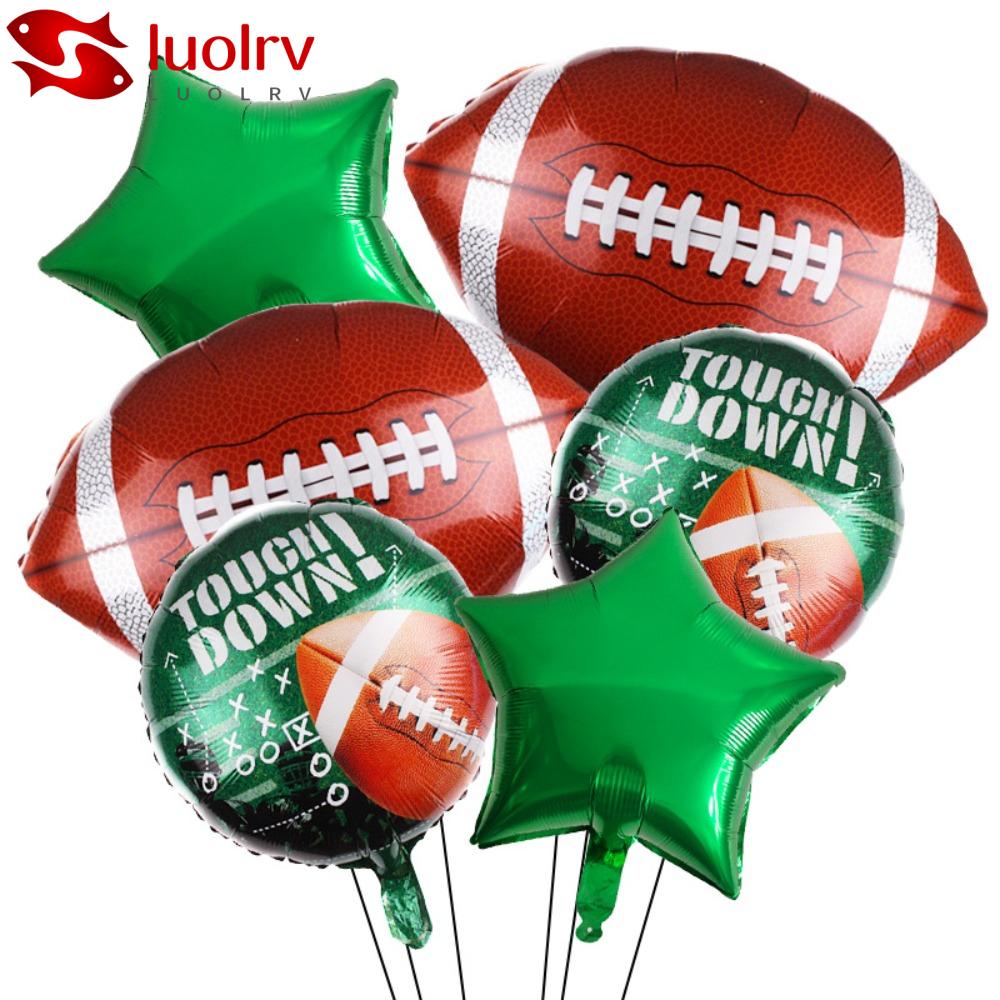 LUOLRV Football Field Balloons, Football Shape 18inch Football Balloons