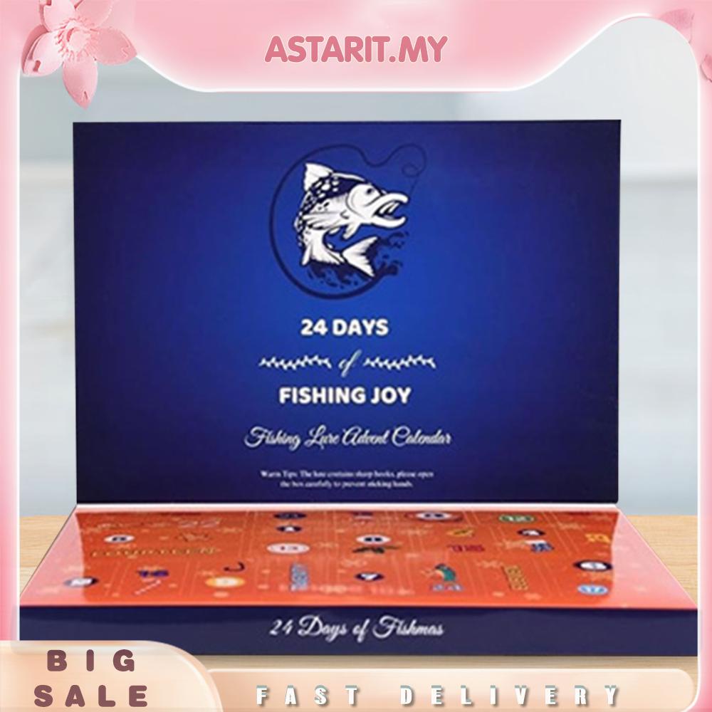Astarit.my] Christmas Creative 24 Days Fishing Lures Advent Calendar Boxes  for Adult Kids