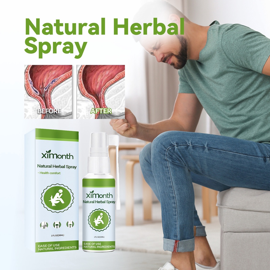 Natural Herbal Hemorrhoids Spray, Fast Relief of Hemorrhoids and Anal