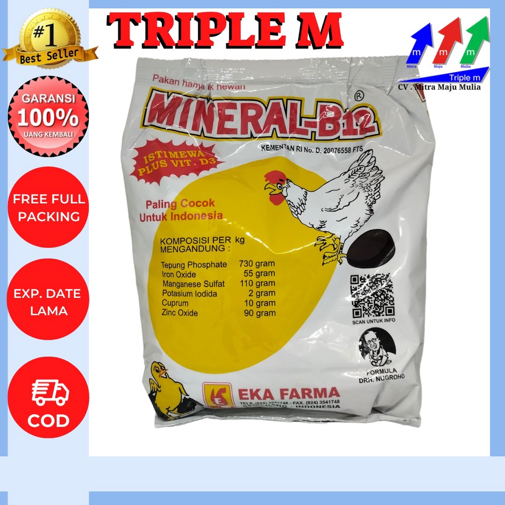 Mineral B12 1kg Eka Farma Chicken - Vitamin Mineral Laying Chicken Male ...