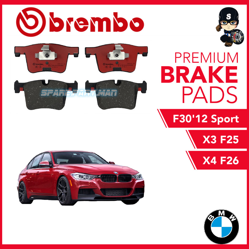 Original BREMBO NAO Front Brake Pads (1 set) - BMW F30'12 Sport, BMW X3 ...