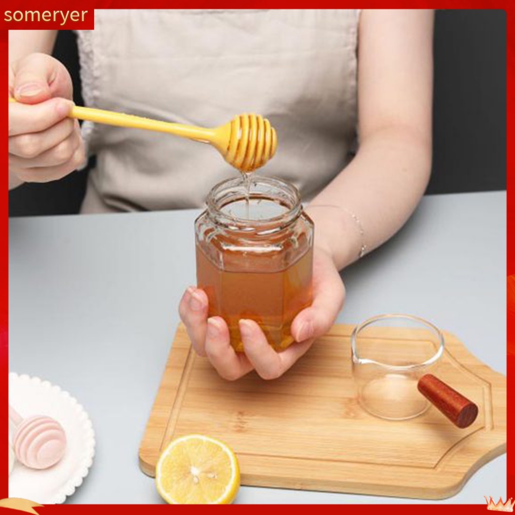 someryer Honey Stirring Stick Food Grade Reusable Plastic Mini Honey