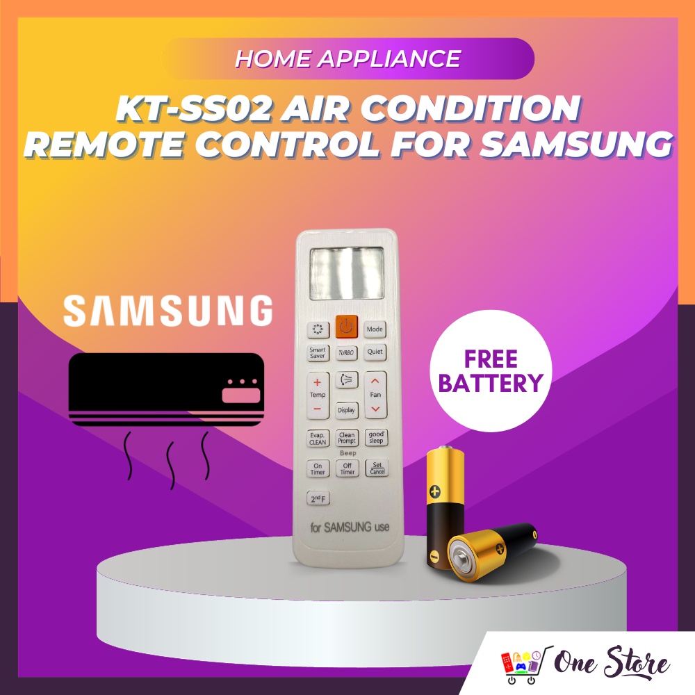 SAMSUNG KTSS02 Air Cond Aircon Aircond Air Conditioner Remote Control