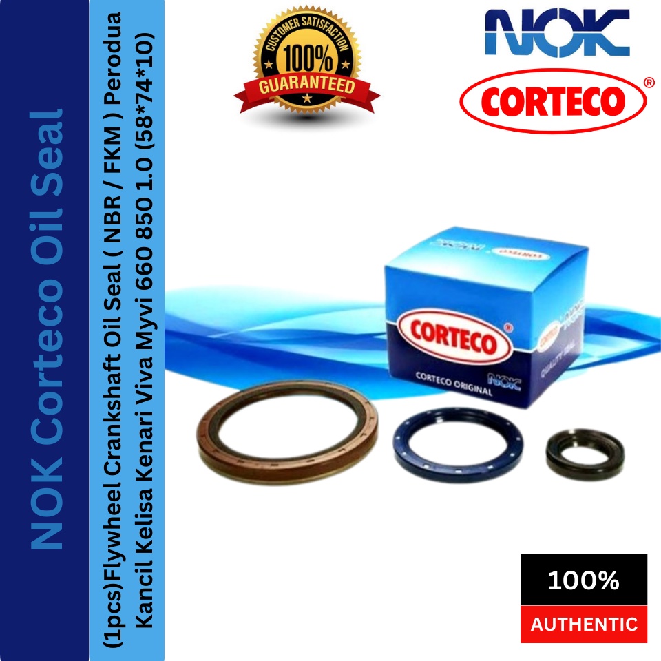 (1pc)NOK Corteco Flywheel Crankshaft Oil Seal ( NBR / FKM ) Perodua