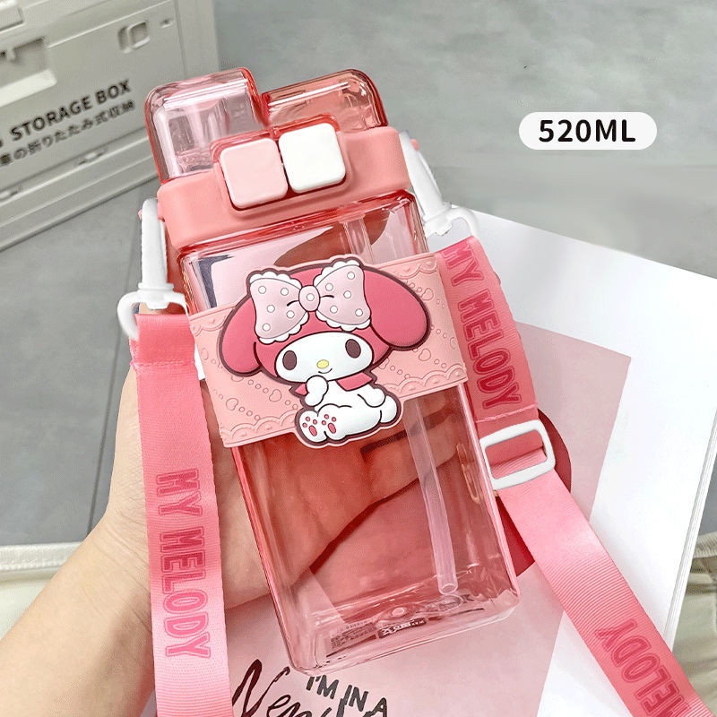 520ml Kuromi Bottle Kids Sanrio Water Bottle Botol Air Viral Cinamoroll