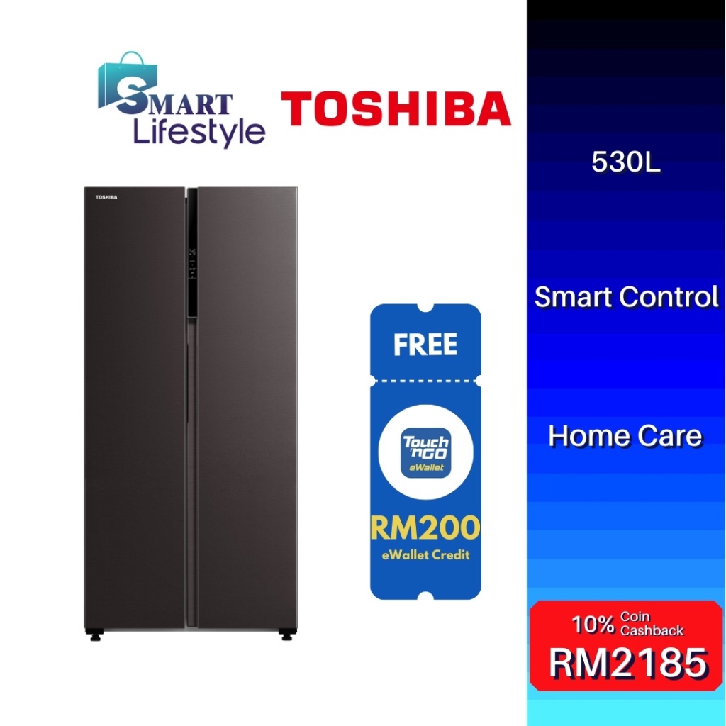 Toshiba GRRS600WIPMY(37) 530L Side by Side Refrigerator Inverter Peti