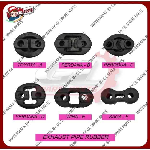 EXHAUST PIPE RUBBER MOUNTING PROTON SAGA WIRA WAJA GEN2 BLM PERSONA
