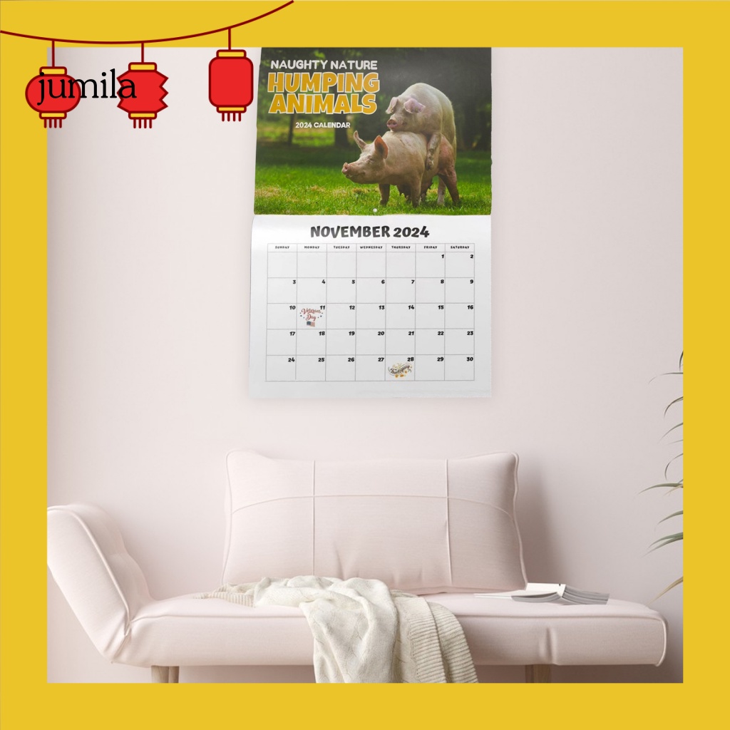 [JU] Naturethemed Wall Calendar 2024 Humorous Wall Calendar 2024 Funny