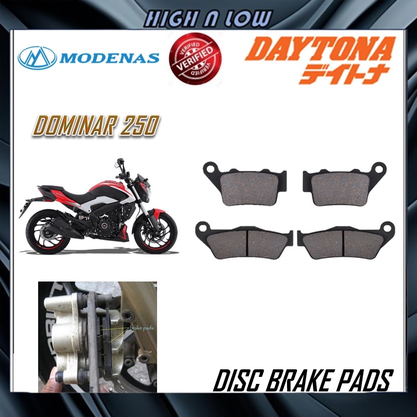 MODENAS DISC BRAKE PADS DOMINAR 250 SE BEST QUALITY Shopee Malaysia