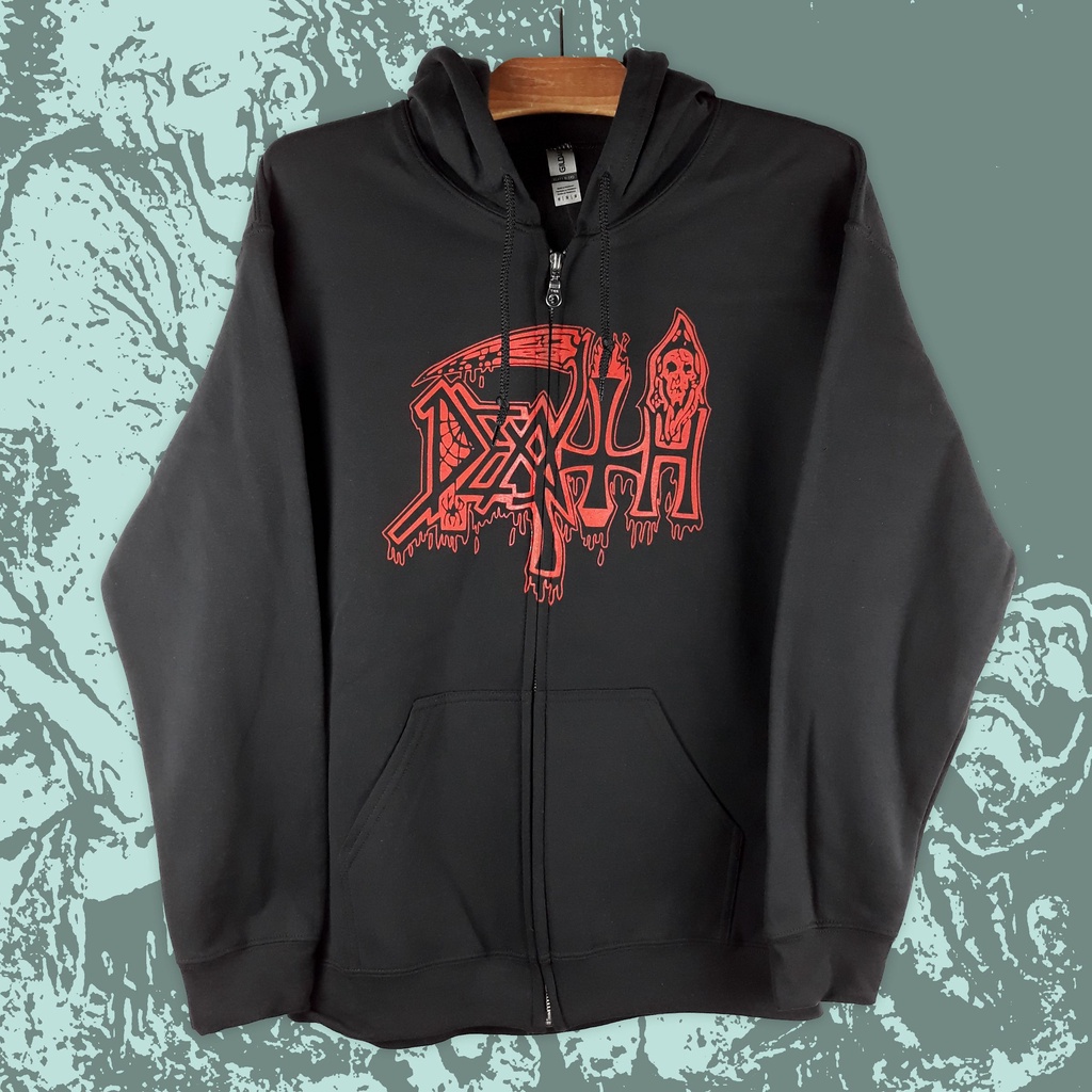 Death-Scream Bloody Gore Fleece-Fleece Hooded Jacket Heavy Metal Rock ...