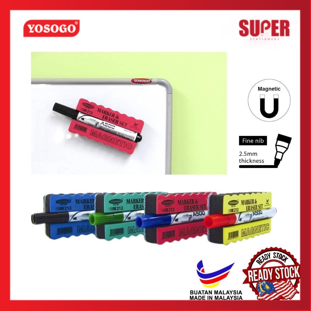 [super Stationery] YOSOGO Magnetic Whiteboard Duster Marker Pen ...