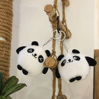 JASMIN NOIR Plush Faux Fur Panda Pendant Women's Bag Accessories Cute Cartoon Mini Gift Ins Doll Keychain