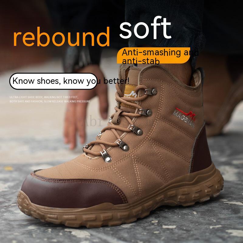 Size 37-48 High-Top Men's Safety Boots Lightweight Breathable Safety ...