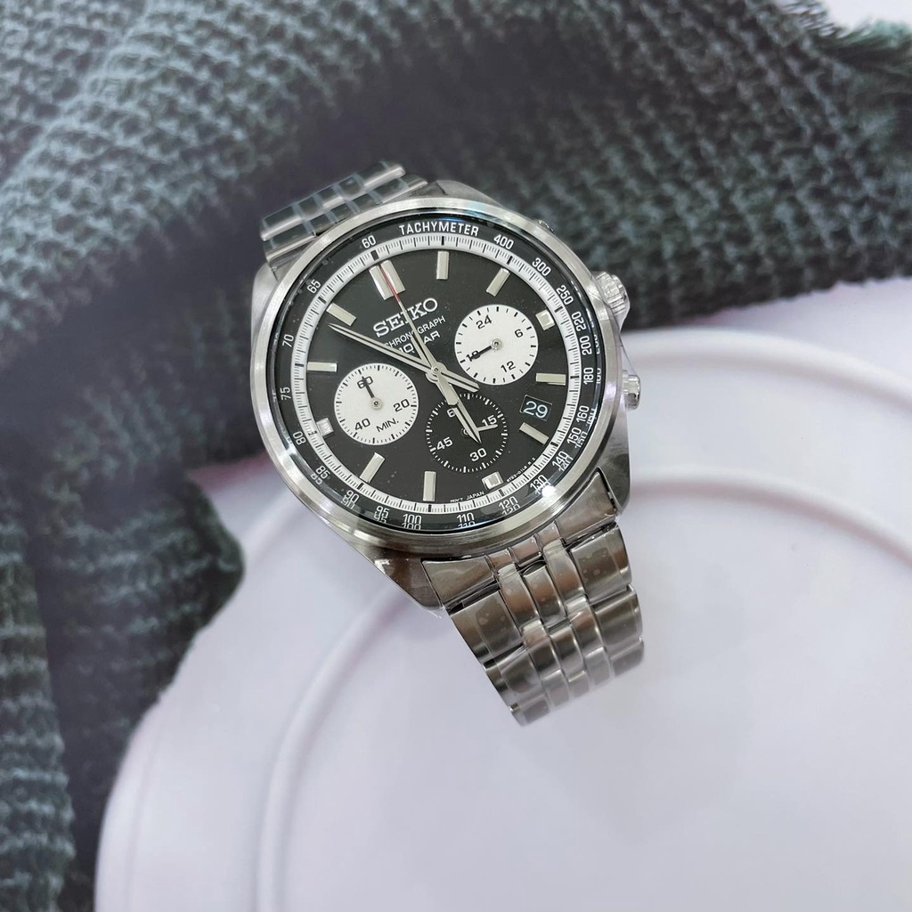 Seiko SSB429P1 Chronograph Quartz Hardlex Crystal Glass Stainless Steel ...