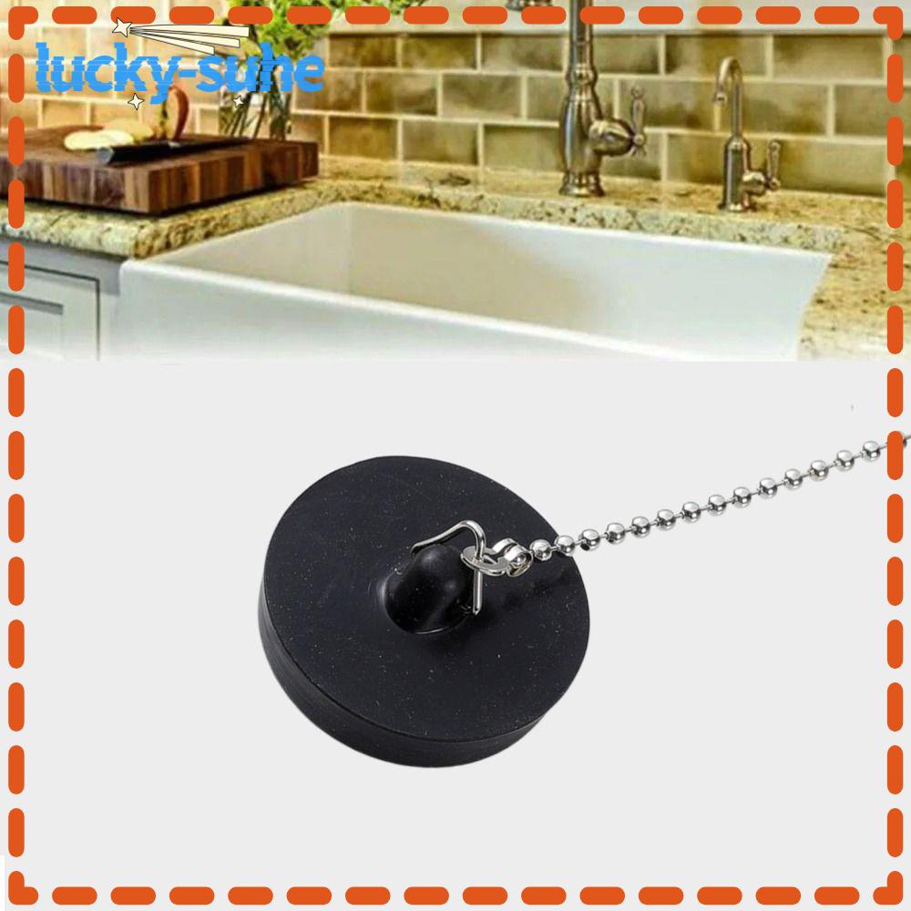 LUCKYSUHE Sink Drains Stopper, Stainproof Rubber Choke Bathtub Drain Stopper, Rubber Bathtub
