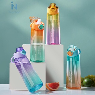 Floral Water Bottle with Straw, 37.19 oz.