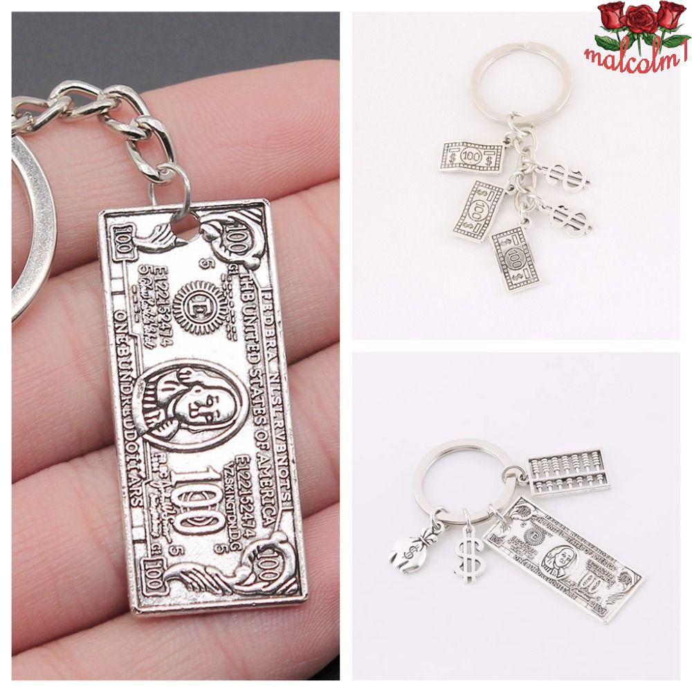 MALCOLM1 USD Model Keychain, Abacus Wealth Tree 100 Dollar Keychain
