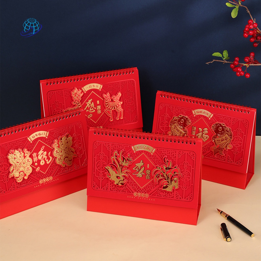 de♡ Ritualistic Desk Calendar 2024 Desk Calendar 2024 Chinese Style