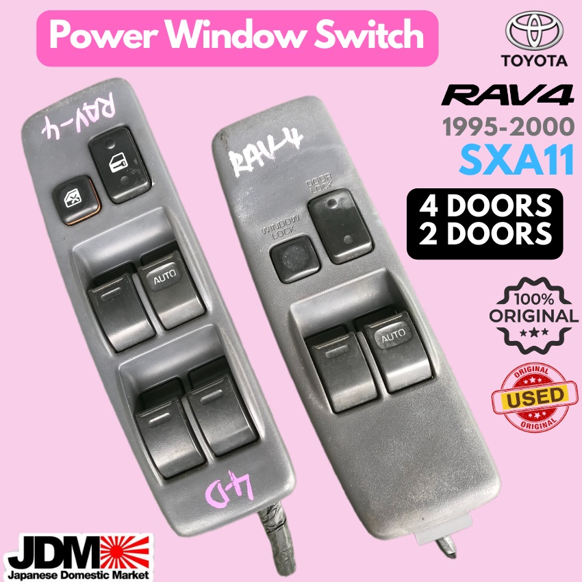 Original Genuine TOYOTA RAV4 SXA11 Power Window Switch 4 Doors & 2 Doors Switch Tingkap TOYOTA
