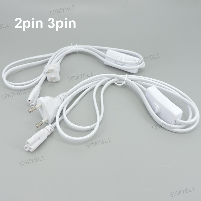 2pin 3pin hole ON/OFF Switch Cable T5 light Tube Power supply Charging ...