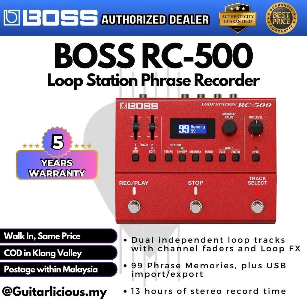 BOSS RC500 Loop Station Compact Phrase Recorder Pedal Effects ( RC500