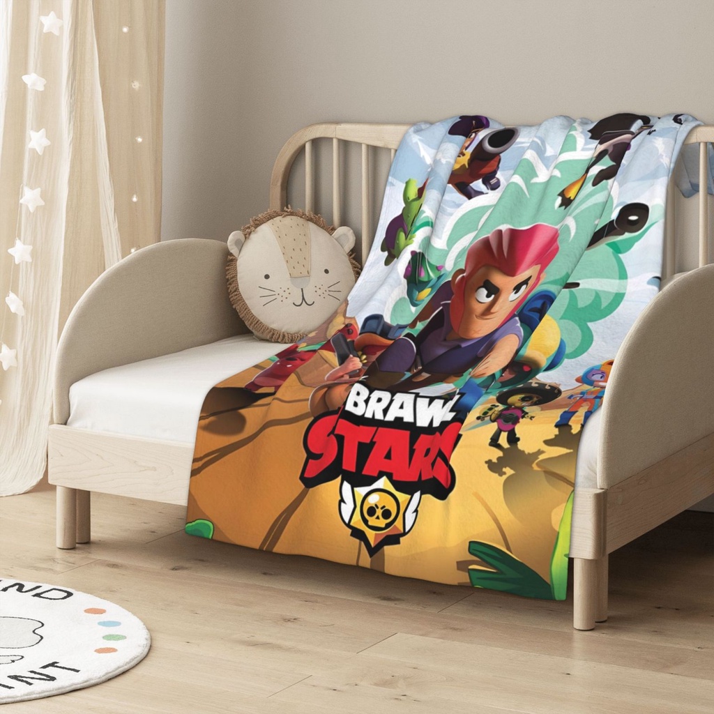 Brawl Star Blanket, 30x 40in Soft Plush Flannel Blanket, Super Cozy Cartoon  Throw Blanket for Sofa Bed and Car | Shopee Malaysia