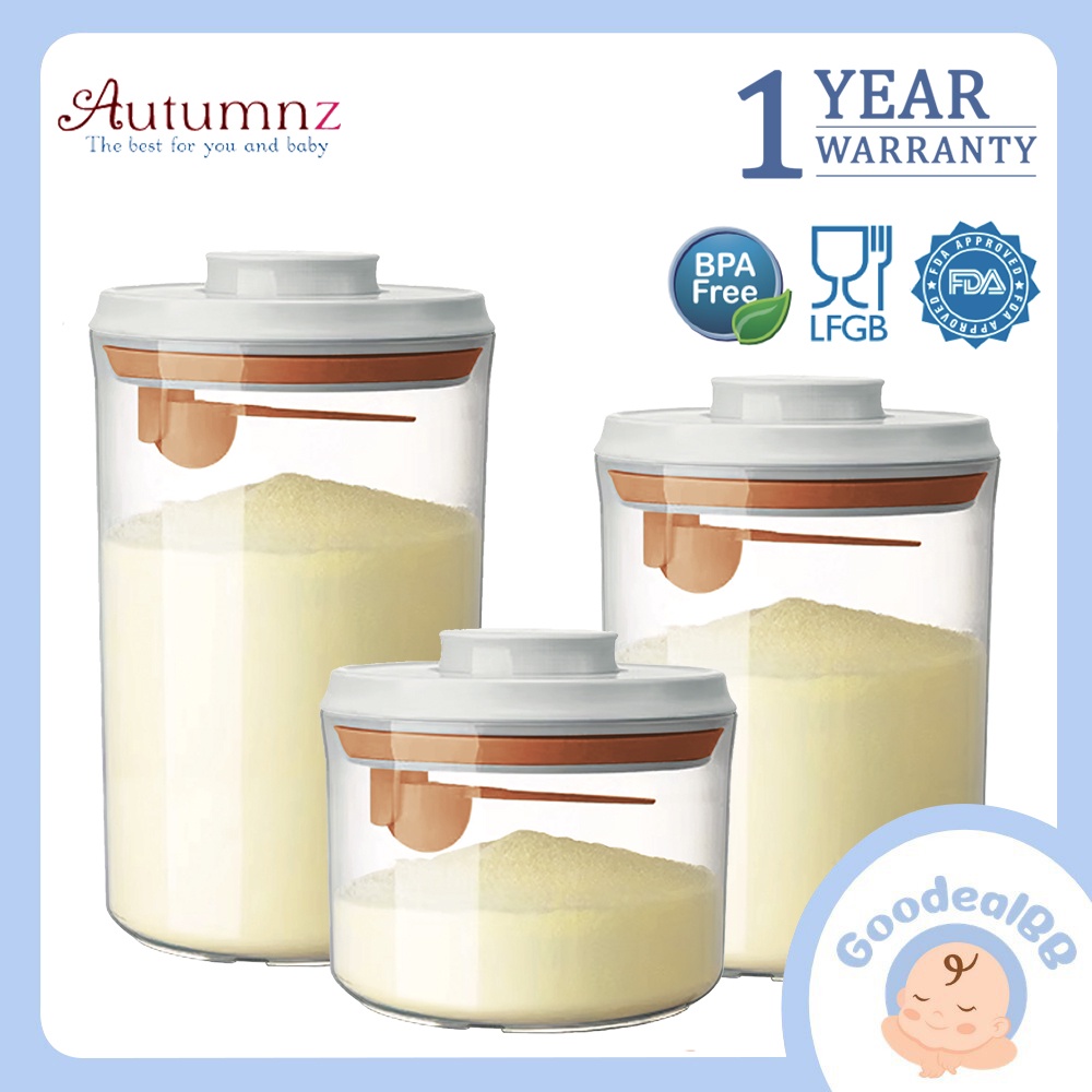 Autumnz Airtight Milk Powder Food Container Food Container Round With ...