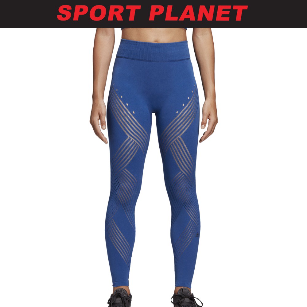 Adidas warp best sale knit tights blue