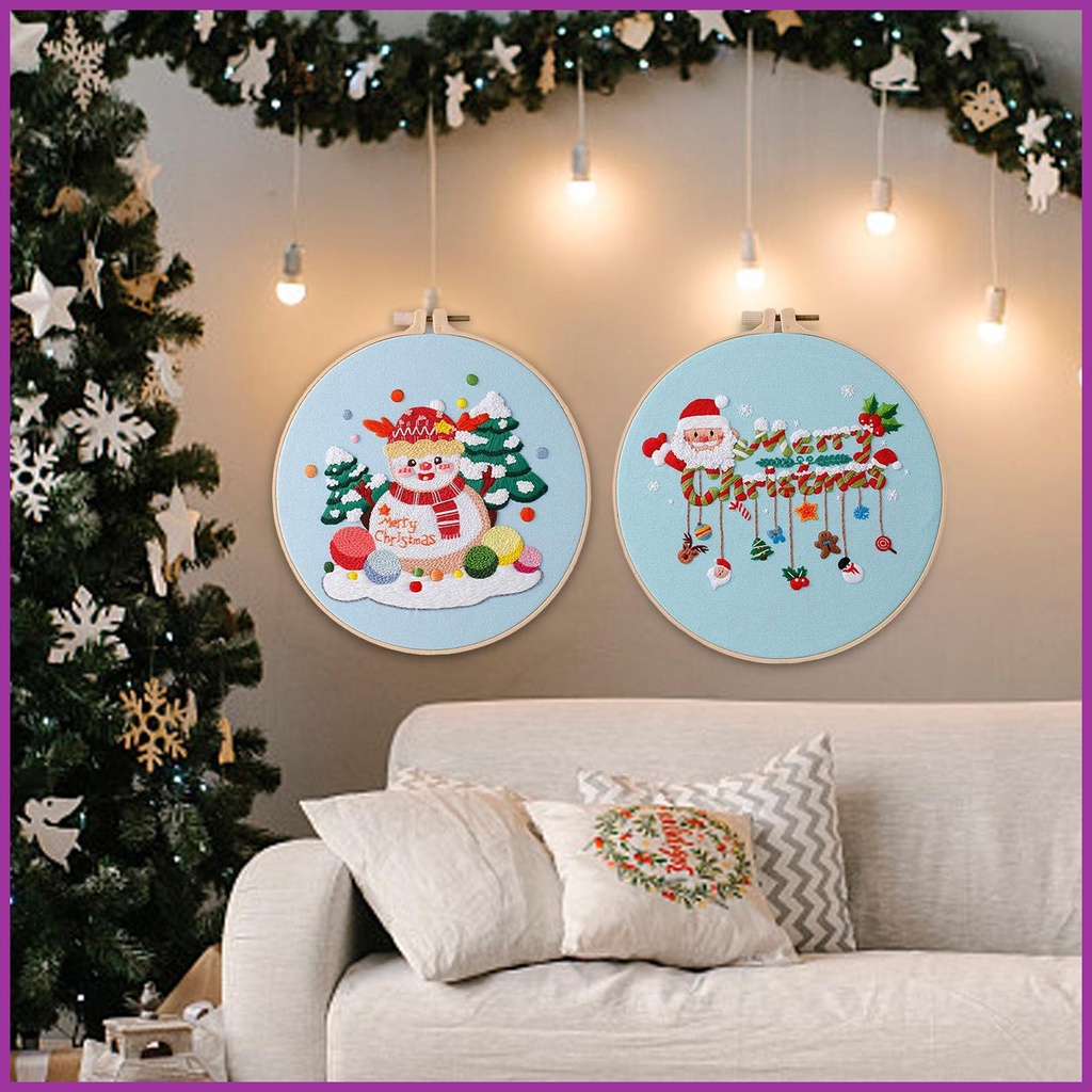 Christmas Embroidery Kits for Beginners DIY Christmas Needlepoint Kits