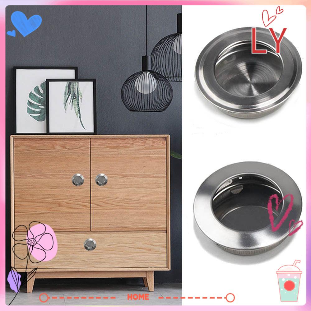 LYHOME Door Handles, Embedded Hidden Door Knobs, Stainless Steel