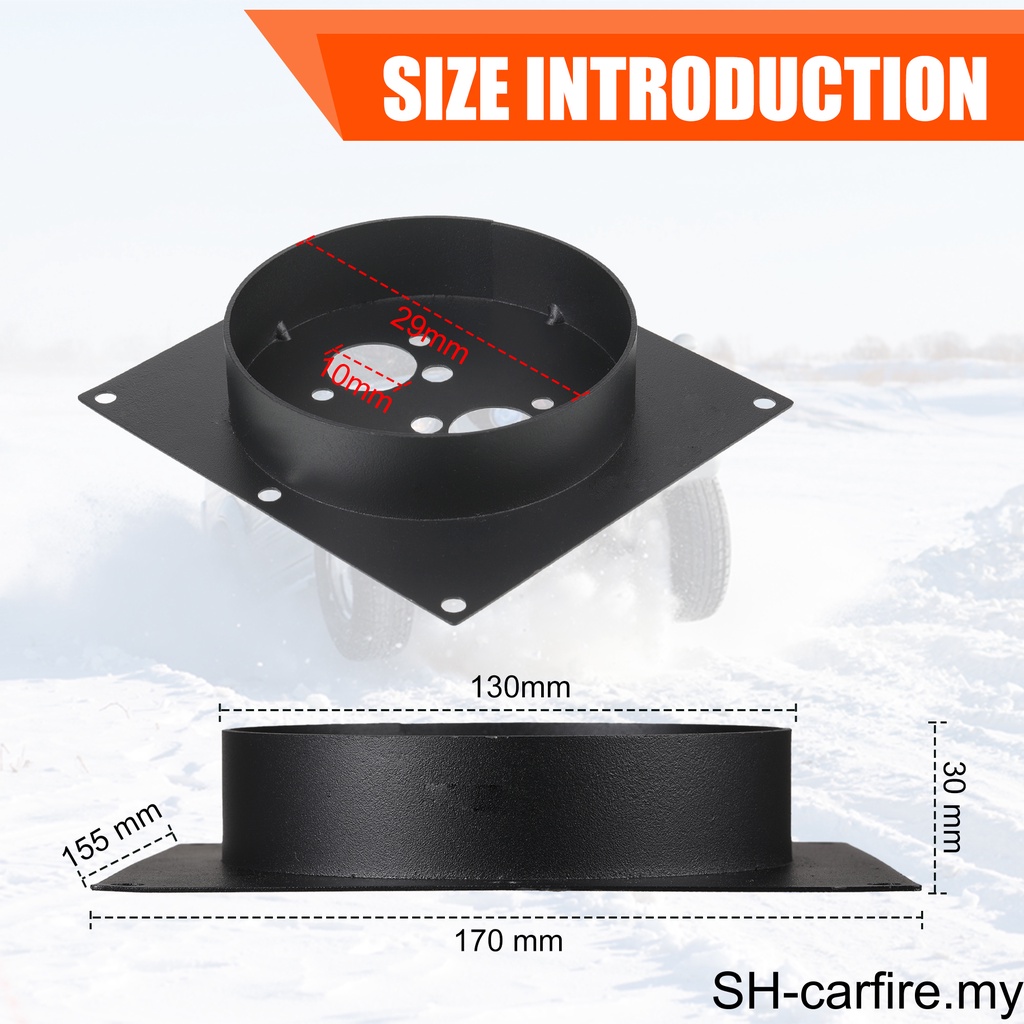 Black Easy To Install Steel Heater Mounting Plate For Plate Turret